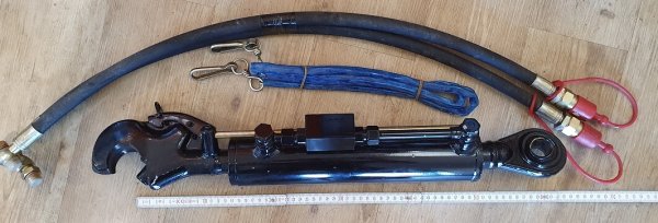 Oberlenker hydraulisch Kat. 2/2 580-860 mm mit Haken und Kugelauge